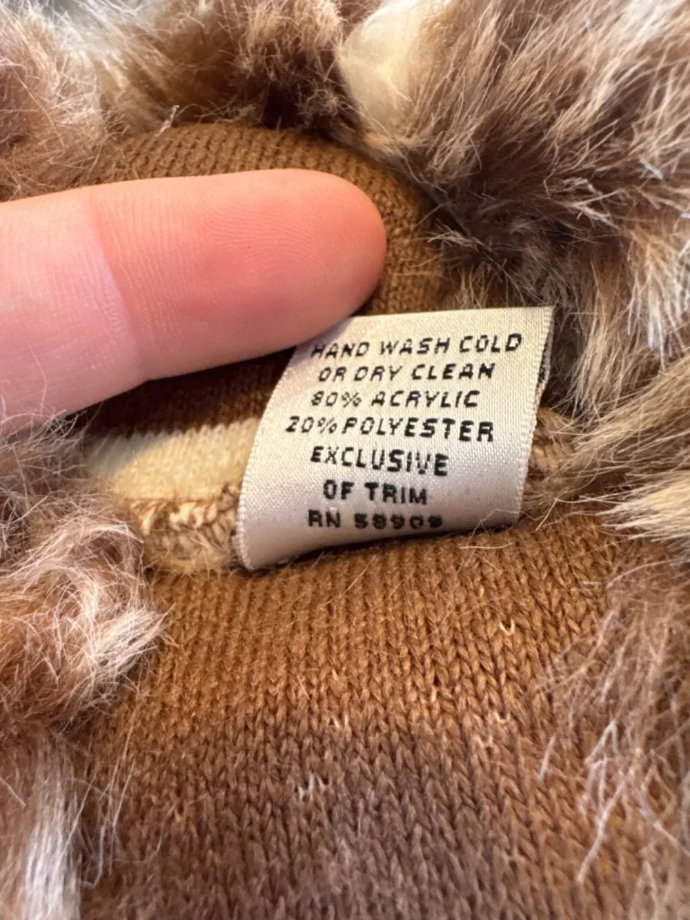 Preston & York Faux Fur Fluffy Headband Brown Winter Cozy